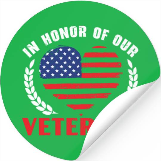 Patriotic Veteran USA Flag American Memorial Day Stickers