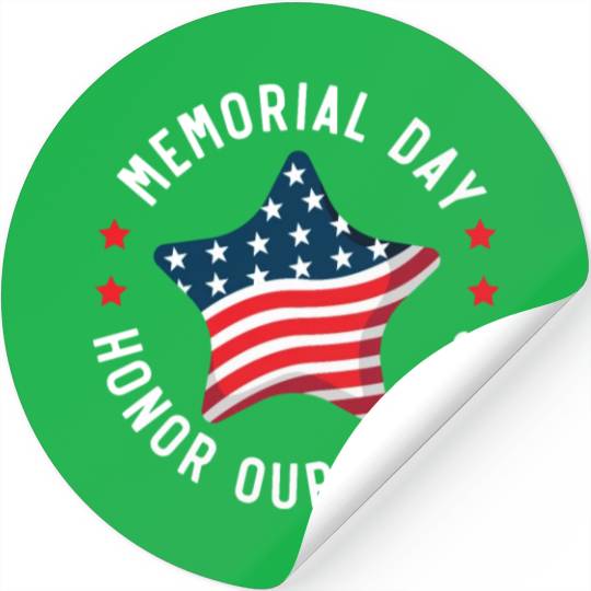 Patriotic Veteran USA Flag American Memorial Day Stickers