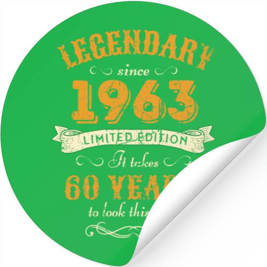60th Birthday Vintage 1963 Stickers
