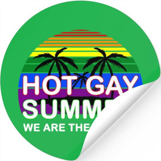 Hot Gay Summer We Are The Snacks LGBT Apparel Stickers