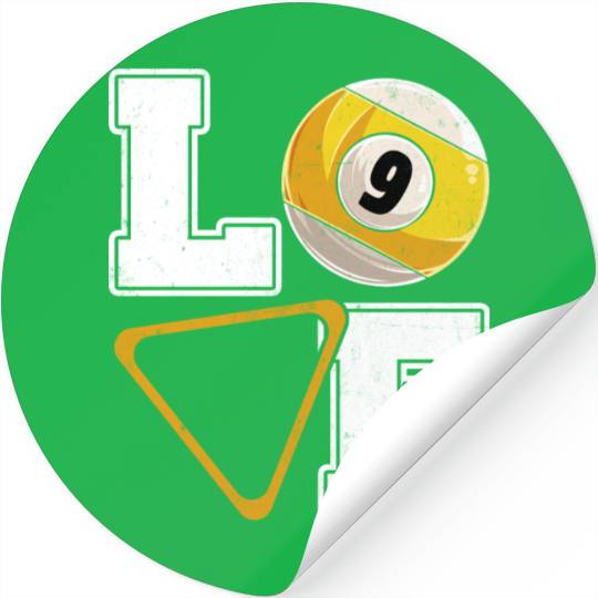 Billiards Love Pool Player Billiards Lover Stickers
