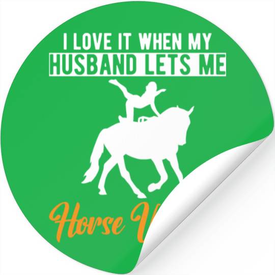 Funny Equestrian Horse Vaulting Wife Stickers