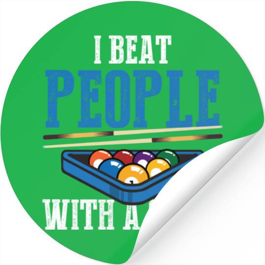 Billiards Puns Pool Player Billiards Triangle Rack Stickers