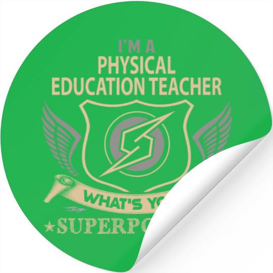 Physical Education Teacher Stickers - Superpower Jo