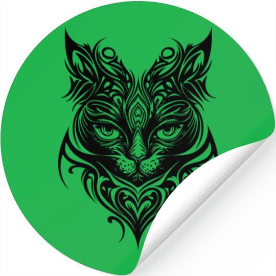 Cute Kittens In Tattoo Style Stickers