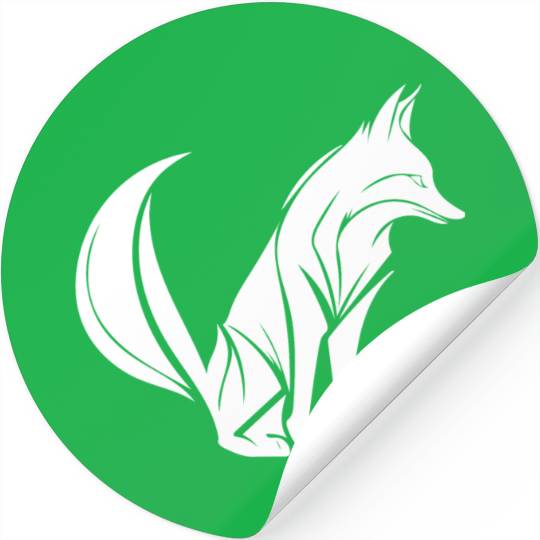 Smart Cute Fox Tattoo Style Portrait Stickers