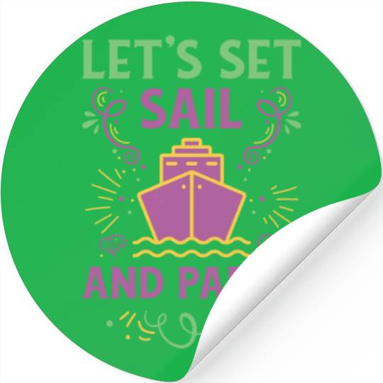 Mardi Gras Cruise Ship Carnival Cruising Party Stickers