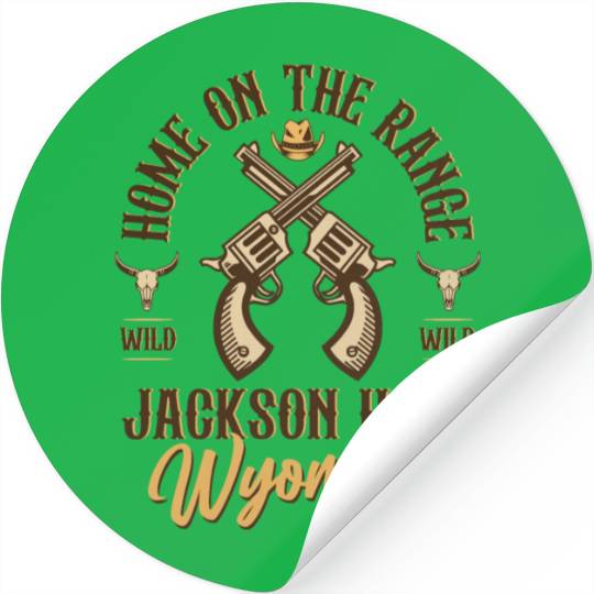 Jackson Hole Wyoming wild west town Stickers