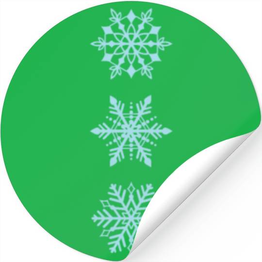 Snowflakes in different Types Winter Stickers