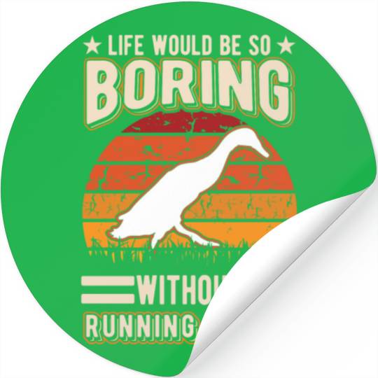 Indian Runner Gift Running Duck Stickers