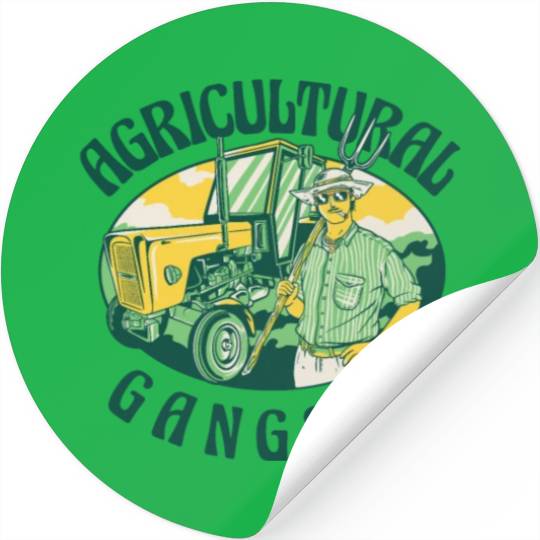 Agriculture Gangsta Gardening Farmer Planting Stickers
