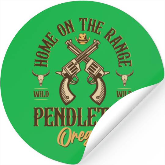 Pendleton Oregon wild west town Stickers