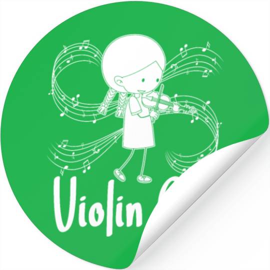 Violin Violinist Girl Stickers