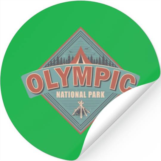 Washington State National Park Vintage US Camping Stickers