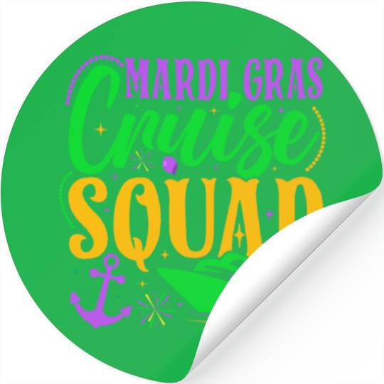 Mardi Gras Family Cruise Squad Vacation Matching F Stickers