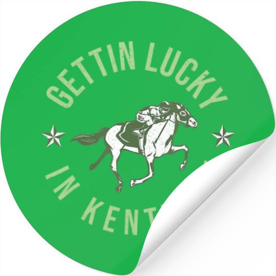 Funny Derby Vintage Getting Lucky In Kentucky Hor Stickers