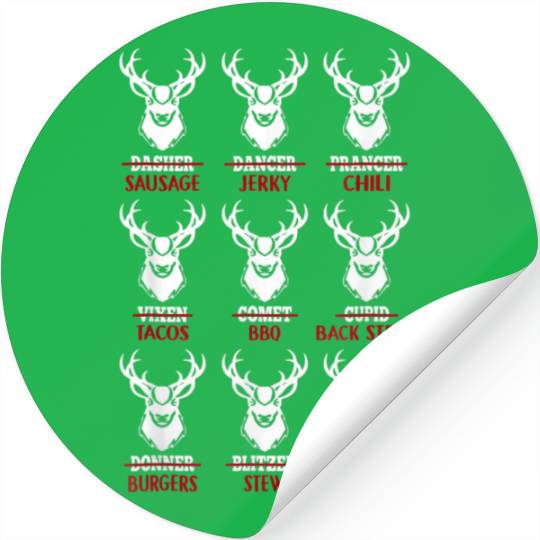 Funny Christmas Deer Bow Hunting Santa Hunter T S Stickers