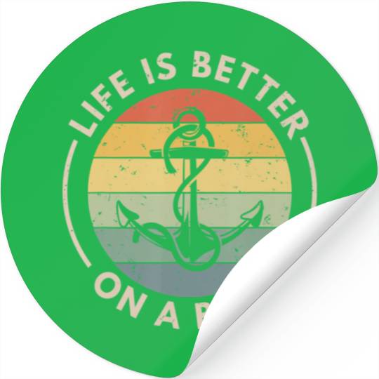 Funny Sailing Boating Sailor Boat Life Is Better Stickers