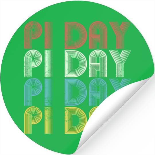 Pi Day Math 314 Number Pi Lover Retro Vintage Stickers