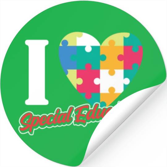 I Love Special Education Sped Teacher Awareness Stickers