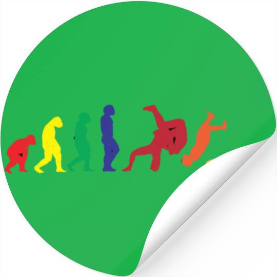 Martial Arts Evolution Brazilian Jiu Jitsu Fighter Stickers