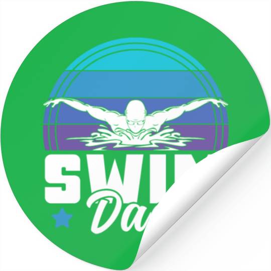 Cool Swim Dad Swim Father Swimmer Enthusiast Stickers