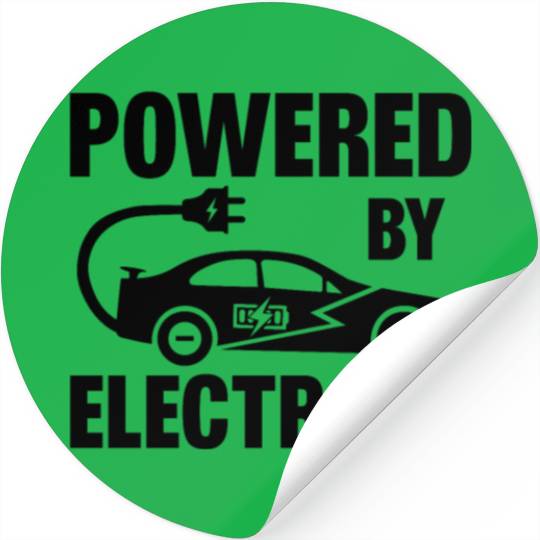 Electric Vehicle Electric Car Powered By Electrons Stickers