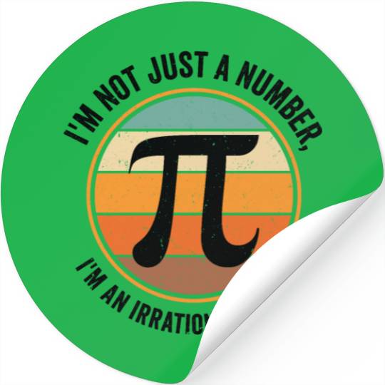 Pi Day Retro Mathematics Pi Symbol Math Number Stickers