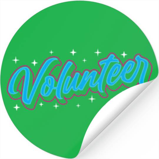 Volunteer Volunteers Volunteering Unpaid Job Stickers