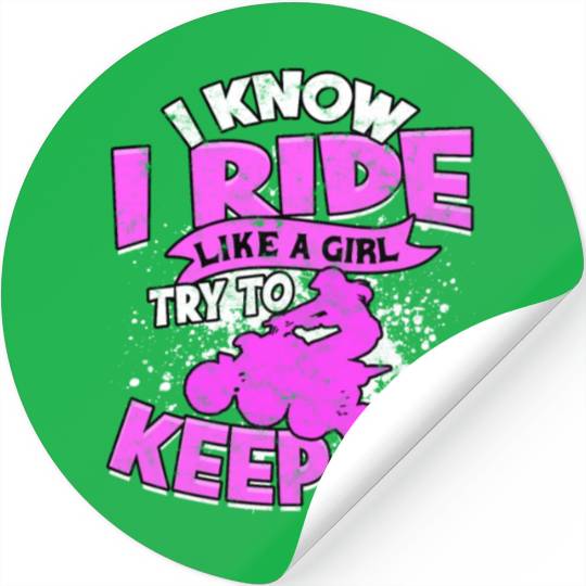 Offroad racing Dirt Mud Quad Bike Rider 4 Wheeler Stickers