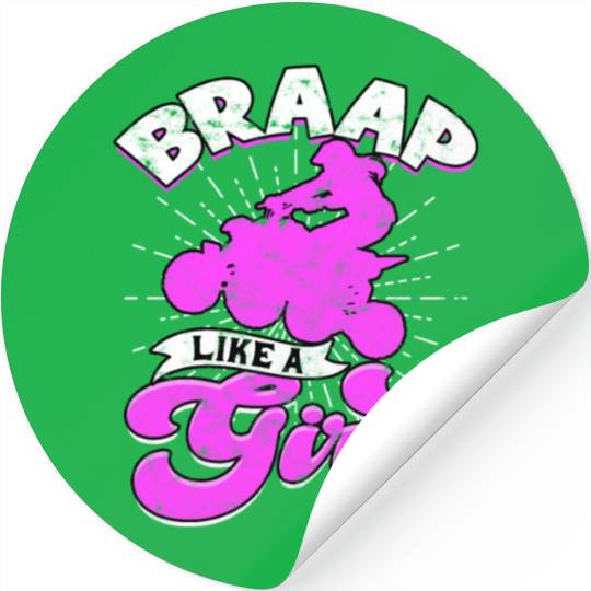 Offroad racing Dirt Mud Quad Bike Rider 4 Wheeler Stickers