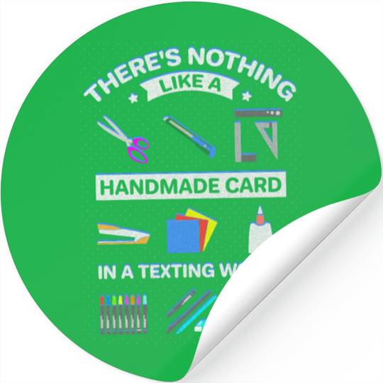 Nothing Like Handmade Card in Texting Society Stickers