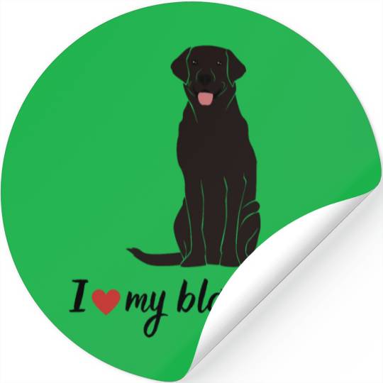I love my black lab labrador Gift Lover Stickers