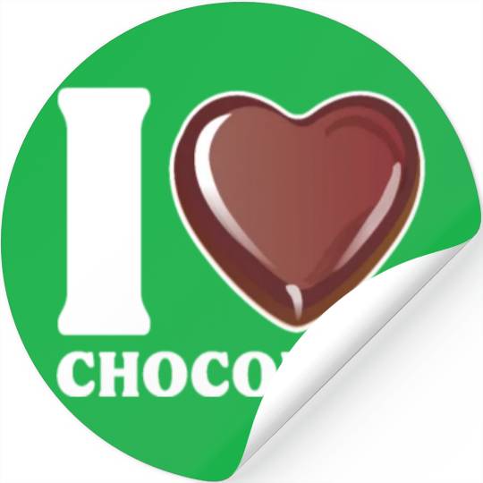 I Love Chocolate Stickers
