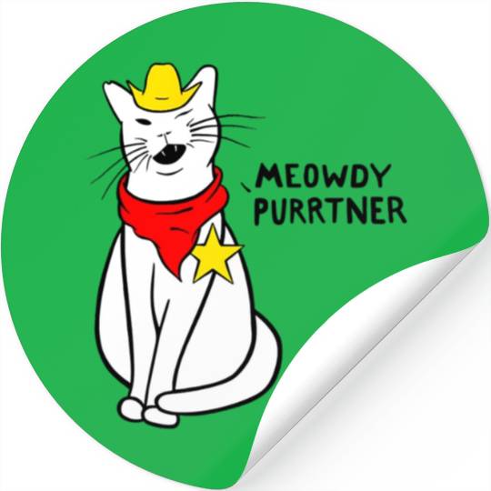 meowdy cat partner Stickers
