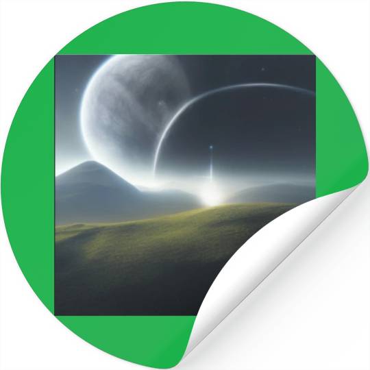 Green planet Stickers