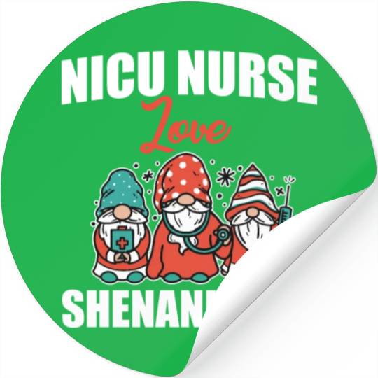Funny NICU Nurse Love Shenanigans St. Patricks Day Stickers