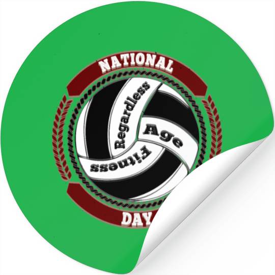 National Volleyball Day - Age, Fitness, Regardless Stickers