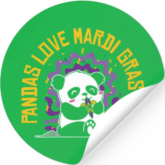 Mardi Gras Carnival Panda Mask Parade Costume Stickers