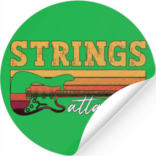 Bass Guitar String Attached Guitarist Bass Player Stickers