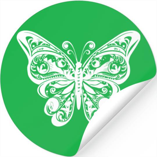 Elegant Vintage Butterfly Tattoo Style Stickers