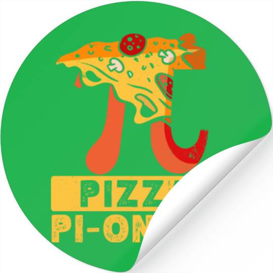 Pi Day Pizza Pi Symbol Math Number Stickers