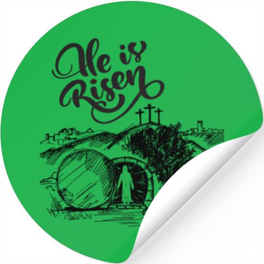 He Is Risen - Black Drawing HD Stickers