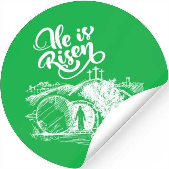 He Is Risen - White Drawing HD Stickers