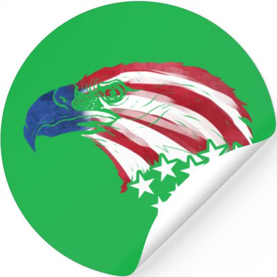 Bald Eagle Us Flag Colors Stickers