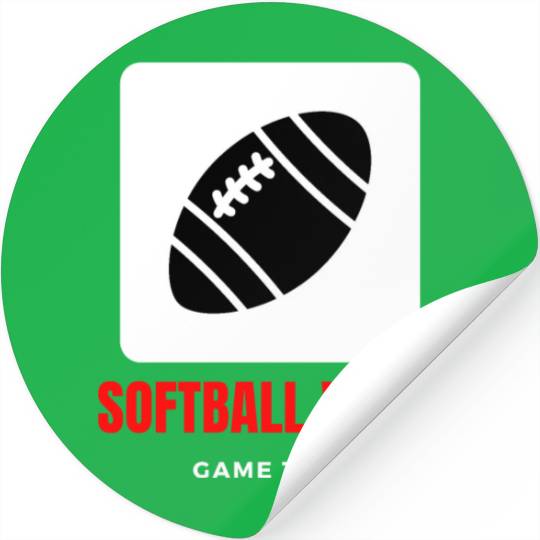 Softball vibes game time motivational design Stickers