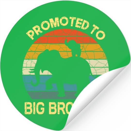 Promoted to big brother Elephant Gift Stickers
