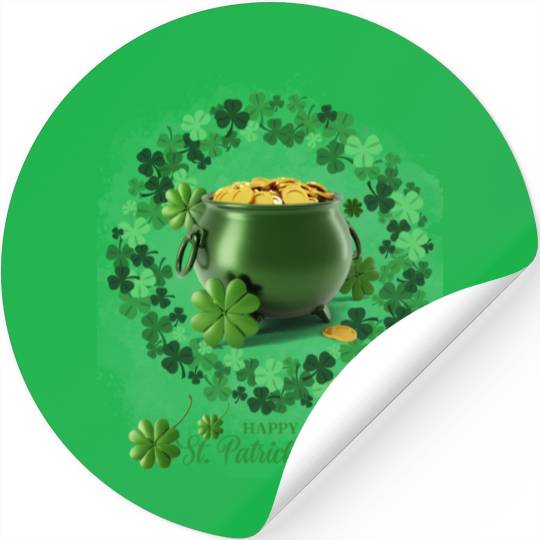 Irish Shamrock St Patrick's Day Cool Stickers