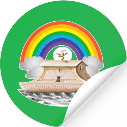 Rainbow Flood Noah's Ark Stickers
