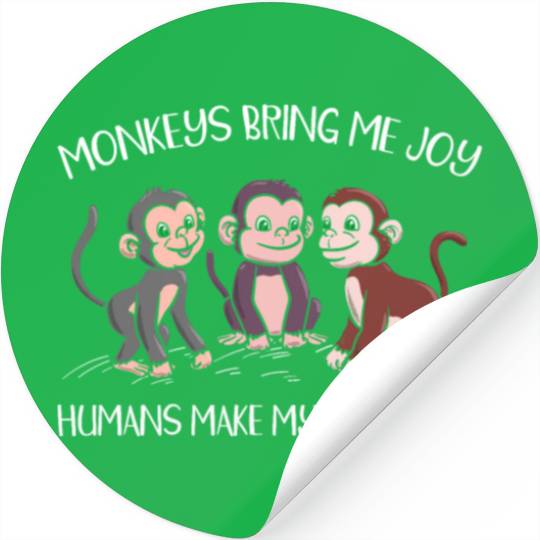 Monkey Wildlife Animal Zookeeper Monkey Whisperer Stickers